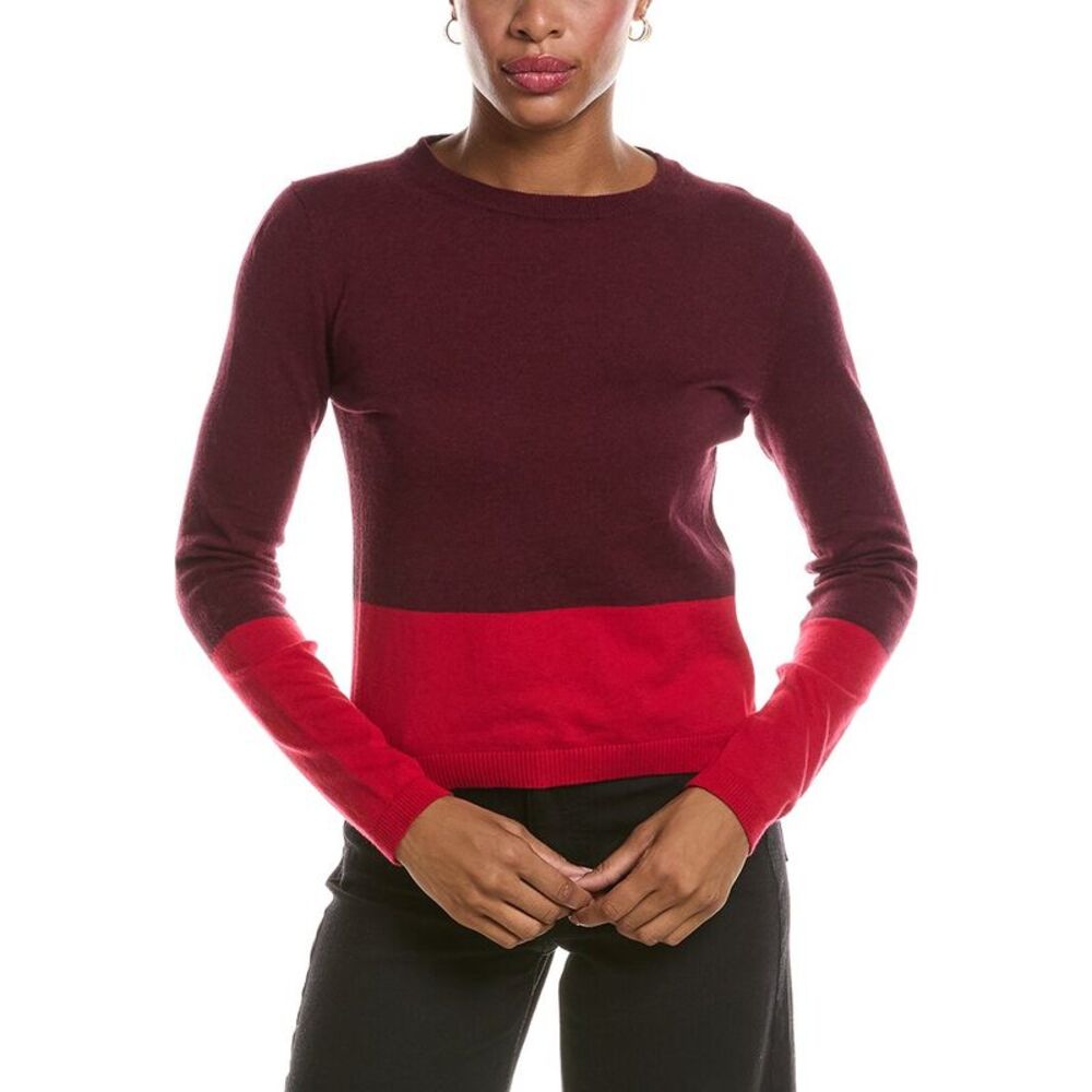 Velvet By Graham & Spencer Womens Roxy Lux Cashmere-Blend Sweater, Red